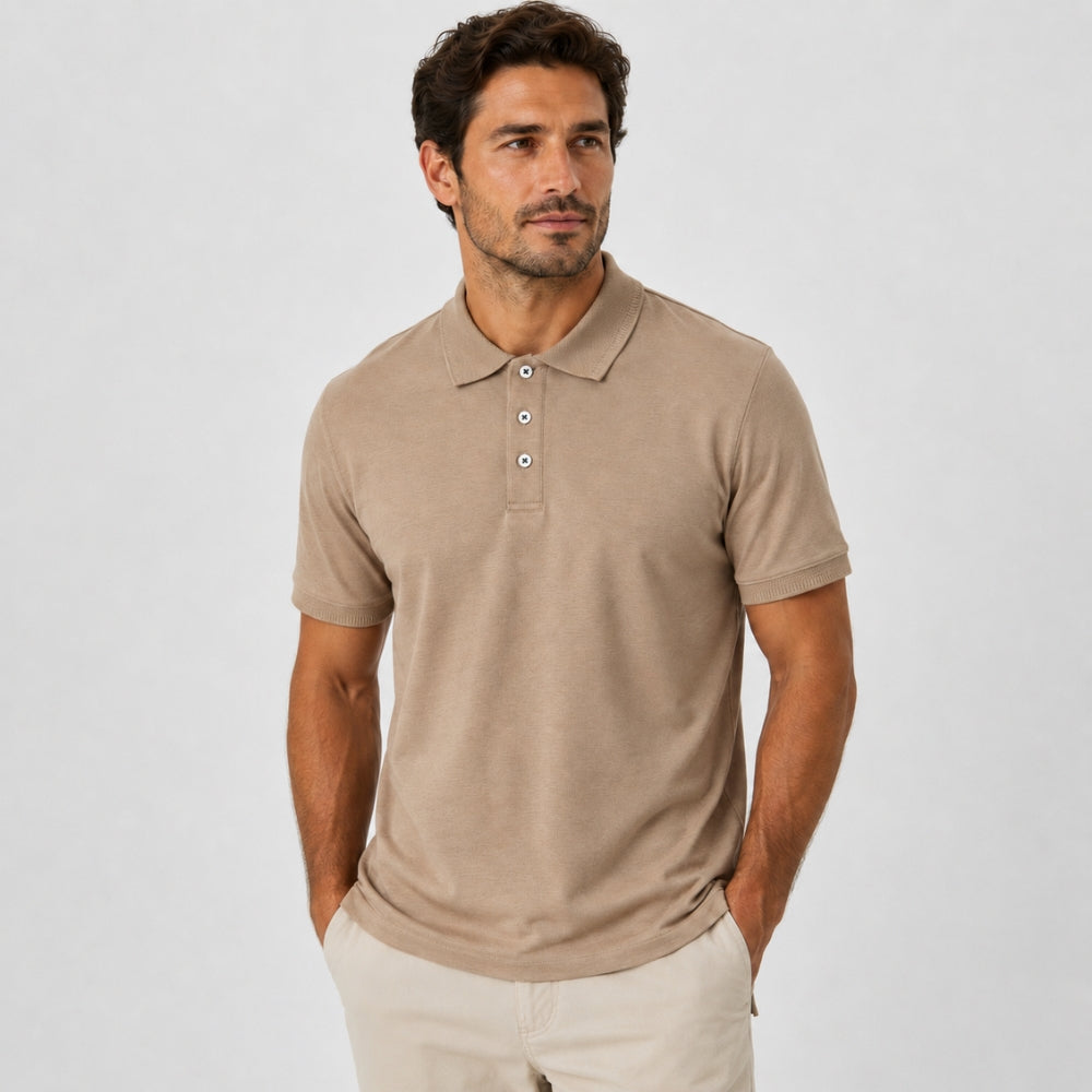 Camisa Polo Tech Modal Capuccino