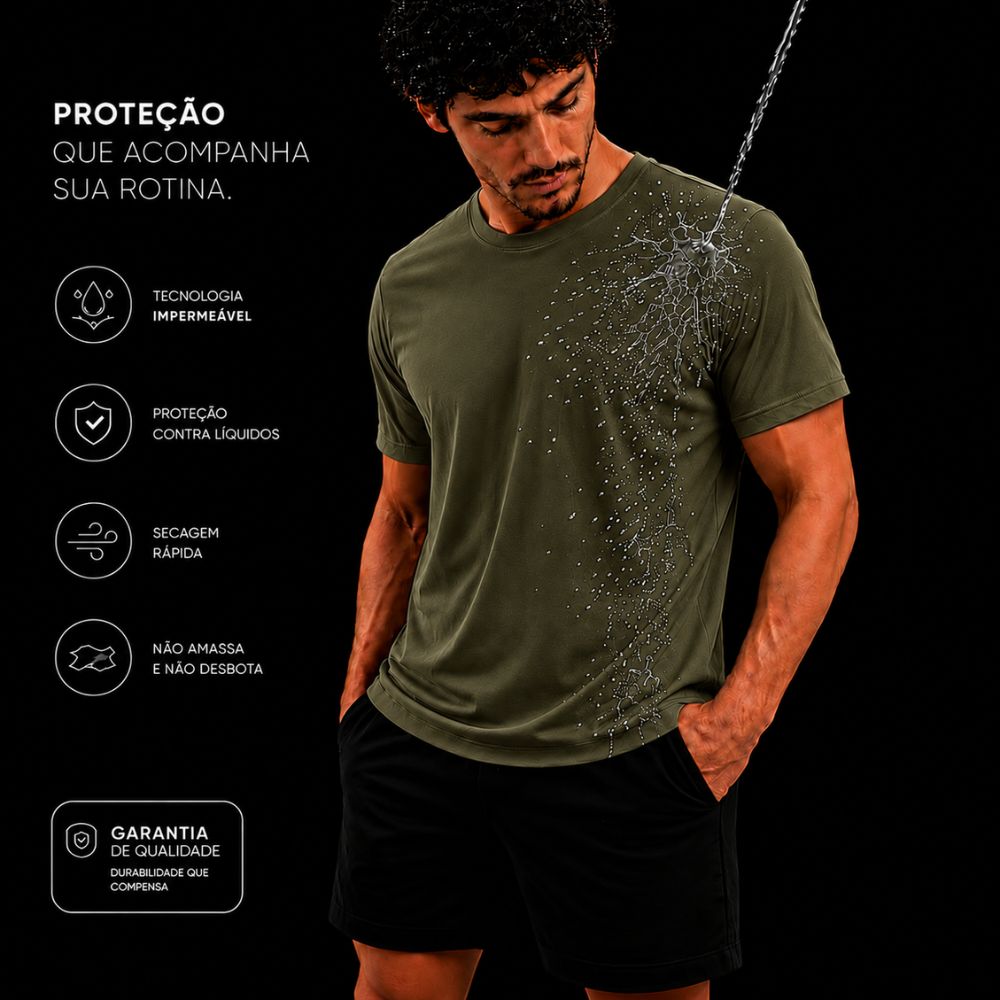 Camisa Impermeável Verde musgo