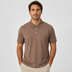Camisa Polo Tech Modal Marrom