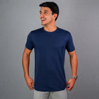T-shirt Algodão Pima Azul Marinho