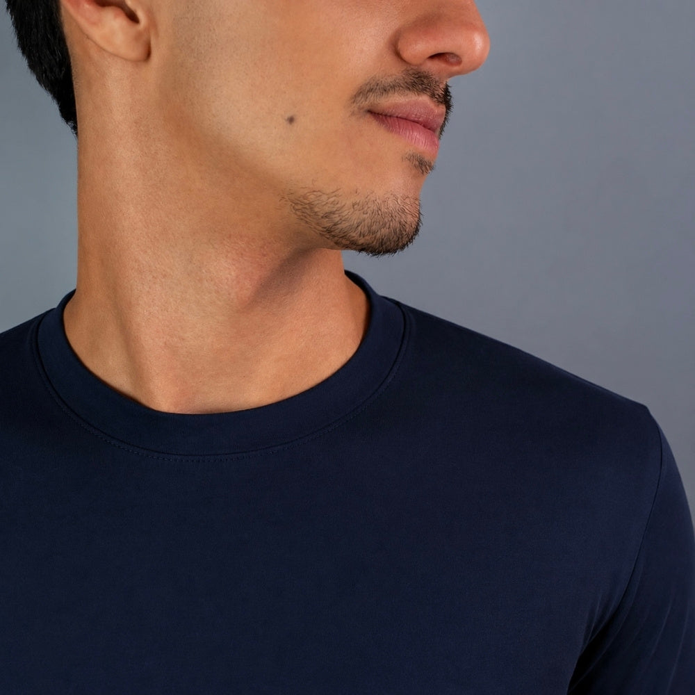 T-shirt Algodão Pima Azul Marinho
