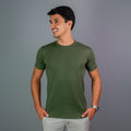 T-shirt Algodão Pima Verde Militar