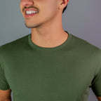 T-shirt Algodão Pima Verde Militar