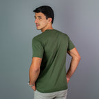 T-shirt Algodão Pima Verde Militar