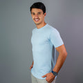 T-shirt Algodão Pima Azul bebê