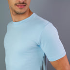 T-shirt Algodão Pima Azul bebê
