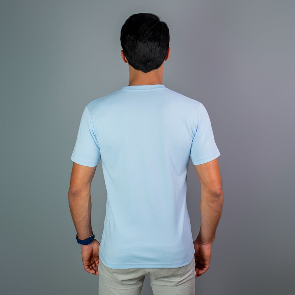 T-shirt Algodão Pima Azul bebê