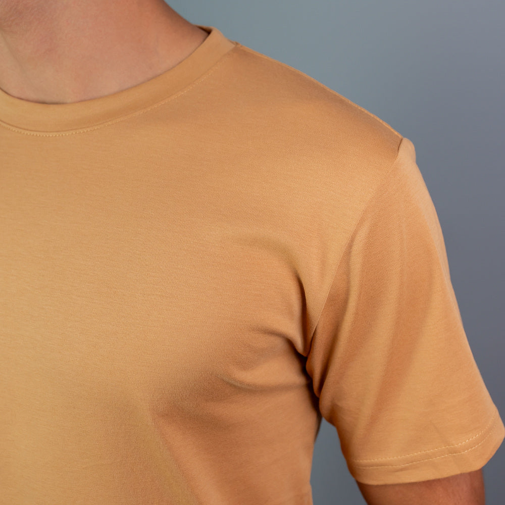 T-shirt Algodão Pima Caramelo