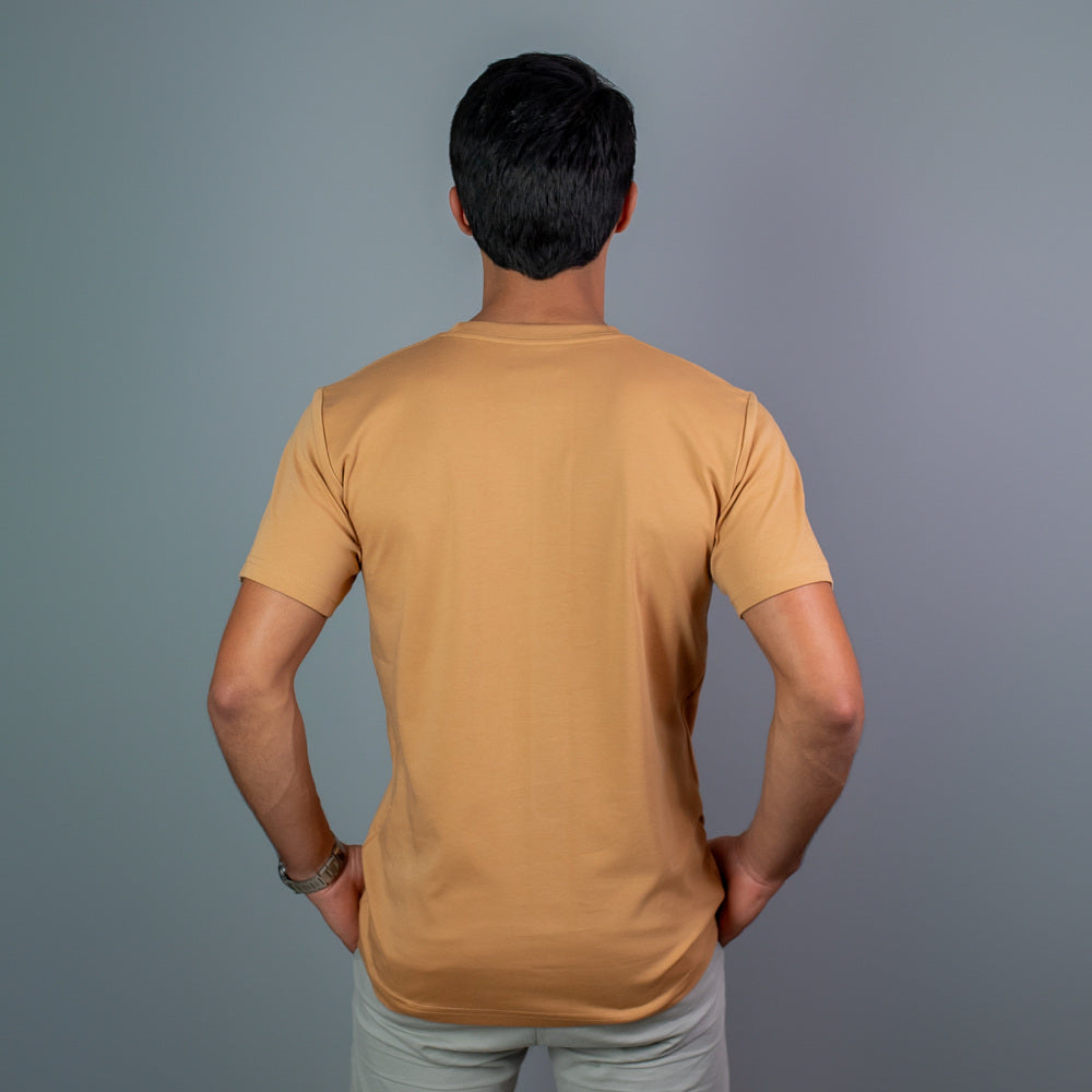 T-shirt Algodão Pima Caramelo