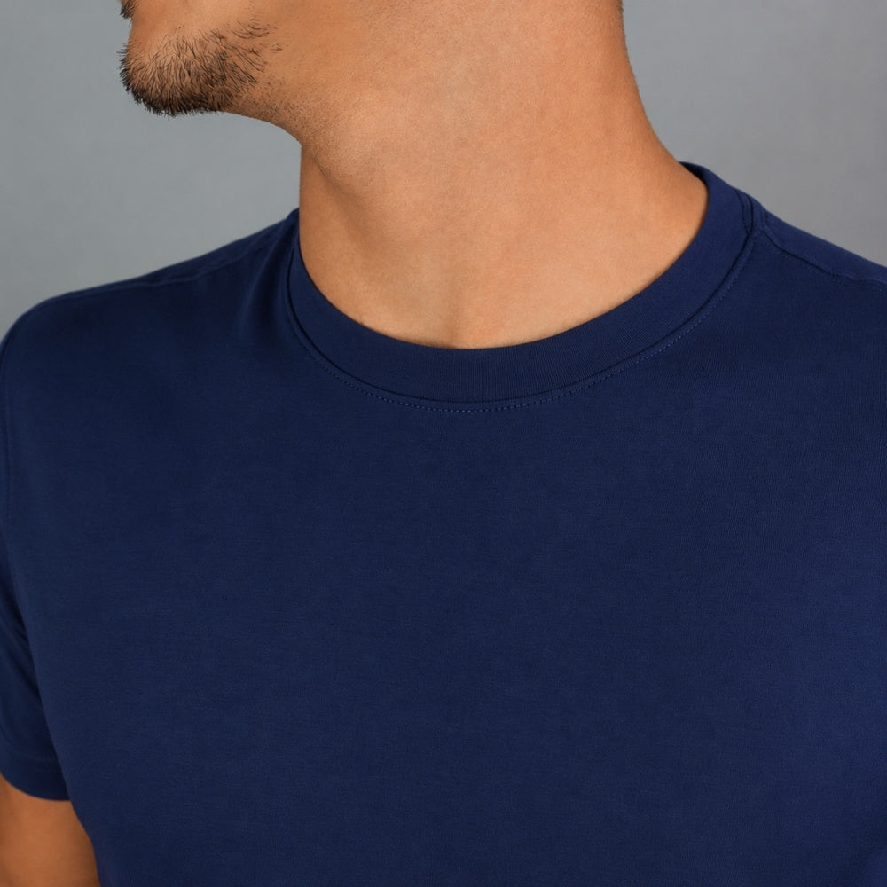 T-shirt Algodão Pima Azul Marinho