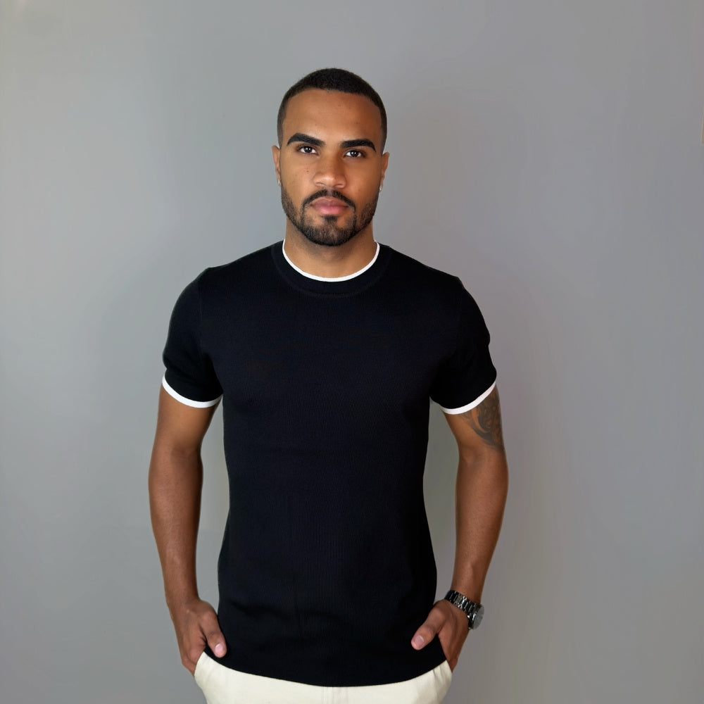 T - Shirt Tricô Preto