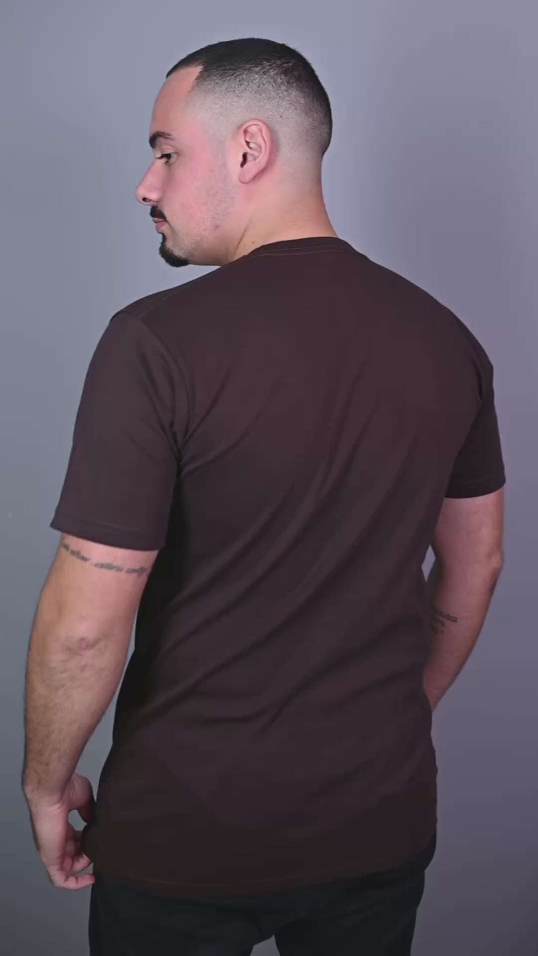 T-shirt Algodão Pima Marrom