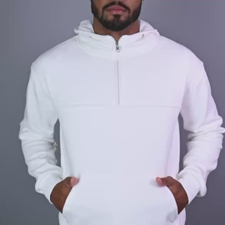 Moletom Confort C/ Zíper Branco